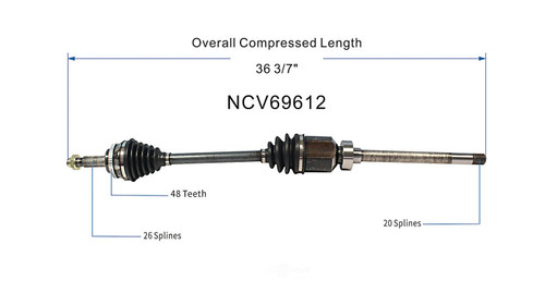 C V AXLE RH AWD REPLACEMENT FOR TOYOTA MATRIX 2005 PARTSLINK NUMBER NCV69612 C V AXLE RH AWD REPLACEMENT FOR TOYOTA MATRIX 2005 PARTSLINK NUMBER NCV69612