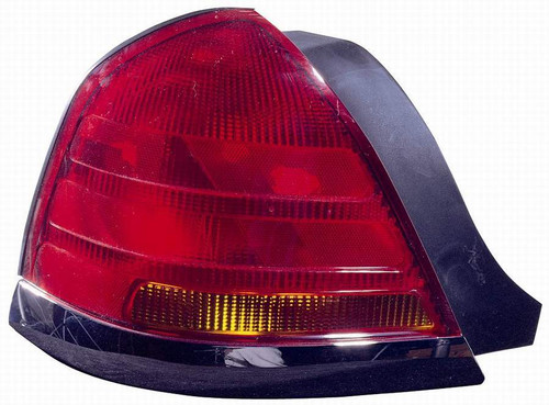 TAIL LAMP LH (BLACK MOULDING SPORT-2 BULB-RED) HQ REPLACEMENT FOR FORD CROWN VICTORIA 2002 PARTSLINK NUMBER  FO2800175