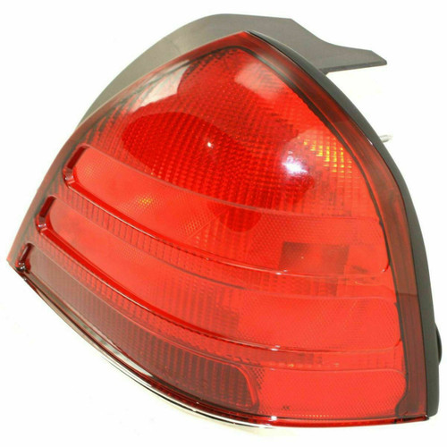 TAIL LAMP RH (CHROME MOULDING-2 BULB-RED) HQ REPLACEMENT FOR FORD CROWN VICTORIA 2002 PARTSLINK NUMBER  FO2801176