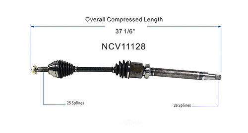 C V AXLE RH REPLACEMENT FOR FORD FOCUS 2002 PARTSLINK NUMBER  NCV11128