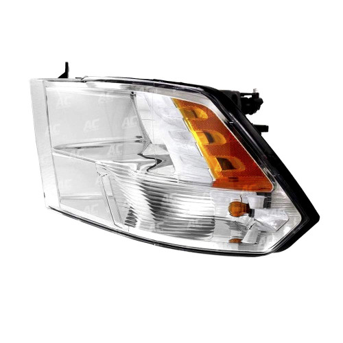 HEAD LAMP LH CHROME HALOGEN W/O DRL W/O PROJECTOR TYPE / FITS ALL MODELS 2ND DESIGN WITH DUAL REAR WHEEL REFLECTOR HQ   REPLACEMENT FOR RAM PICKUP RAM 2500 2015 PARTSLINK NUMBER  CH2502242