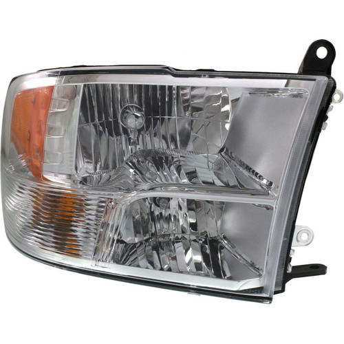 HEAD LAMP RH CHROME HALOGEN W/O DRL W/O PROJECTOR TYPE 2ND DESIGN WITH DUAL REAR WHEEL REFLECTOR HQ   REPLACEMENT FOR RAM PICKUP RAM 2500 2015 PARTSLINK NUMBER  CH2503242