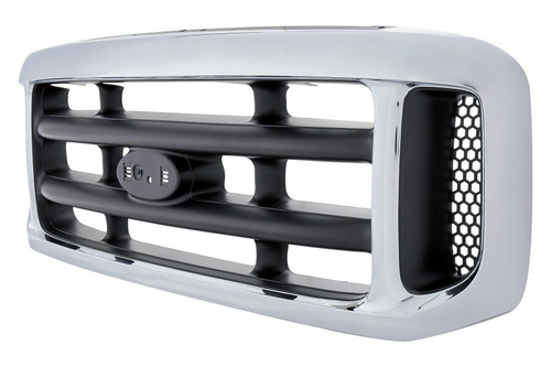 GRILLE CHROME REPLACEMENT FOR FORD PICKUP FORD SUPERDUTY(F250-F350) 2002 PARTSLINK NUMBER  FO1200359