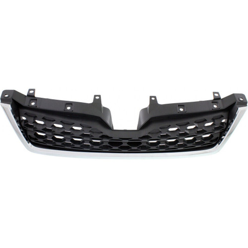GRILLE MATTE DARK GRAY W/CHROME MLDG 2.5L (BUMPER MOUNTED)  REPLACEMENT FOR SUBARU FORESTER 2015 PARTSLINK NUMBER  SU1200154