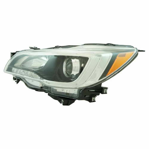 HEAD LAMP LH HALOGEN W/BLACK BEZEL/CHROME TRIM 3.6L HQ  REPLACEMENT FOR SUBARU LEGACY 2015 PARTSLINK NUMBER  SU2502149