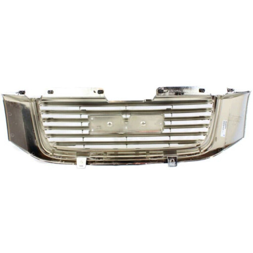 GRILLE CHROME/BLACK W/BLACK FRAME W/O H/L WASHER HOLE REPLACEMENT FOR GMC ENVOY 2002 PARTSLINK NUMBER  GM1200604