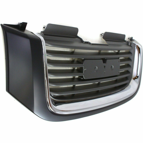 GRILLE W/O HEAD LAMP WASHER HOLE BLACK/CHROME SLE REPLACEMENT FOR GMC ENVOY 2002 PARTSLINK NUMBER  GM1200465