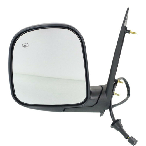DOOR MIRROR LH POWER HTD TEXTURED FLAT GLASS REPLACEMENT FOR GMC VAN GMC SAVANA 2002 PARTSLINK NUMBER  GM1320228