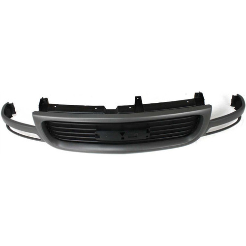 GRILLE BLACK HORIZONTAL BARS W/TEXTURED GRAY FRAME REPLACEMENT FOR GMC  YUKON 2002 PARTSLINK NUMBER  GM1200429