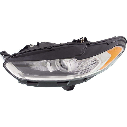 HEAD LAMP LH HALOGEN CHROME BEZEL / BLACK TRIM CAPA       REPLACEMENT FOR FORD FUSION HYBRID 2013 PARTSLINK NUMBER  FO2502304C