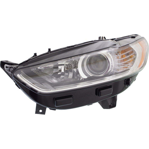 HEAD LAMP LH HALOGEN CHROME BEZEL / BLACK TRIM CAPA       REPLACEMENT FOR FORD FUSION HYBRID 2013 PARTSLINK NUMBER  FO2502304C