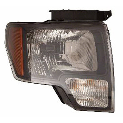 HEAD LAMP RH SVT RAPTOR MODEL SMOKED W/BLACK BORDER HQ   REPLACEMENT FOR FORD PICKUP FORD F150 SVT RAPTOR 2013 PARTSLINK NUMBER  FO2503289