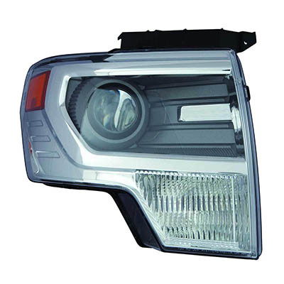 HEAD LAMP RH HID CHROME HQ REPLACEMENT FOR FORD PICKUP FORD LIGHTDUTY(F150) 2013 PARTSLINK NUMBER FO2519120 HEAD LAMP RH HID CHROME HQ REPLACEMENT FOR FORD PICKUP FORD LIGHTDUTY(F150) 2013 PARTSLINK NUMBER FO2519120