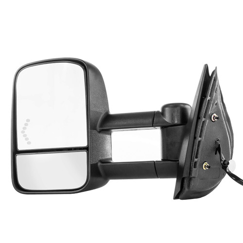 DOOR MIRROR LH POWER HTD TEXTURED TRAILER TOW TYPE TELESCOPIC W/SIGNAL MANUAL FOLDING   REPLACEMENT FOR GMC PICKUP GMC DENALI 2500-3500 2013 PARTSLINK NUMBER GM1320354