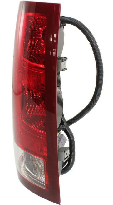 TAIL LAMP LH 2ND DESIGN W/O DARK RED TRIM W/SMALL BACK-UP BULB EXCLUDE BASE/DUALLY MODEL CAPA  REPLACEMENT FOR GMC PICKUP GMC SIERRA 2013 PARTSLINK NUMBER GM2800250C