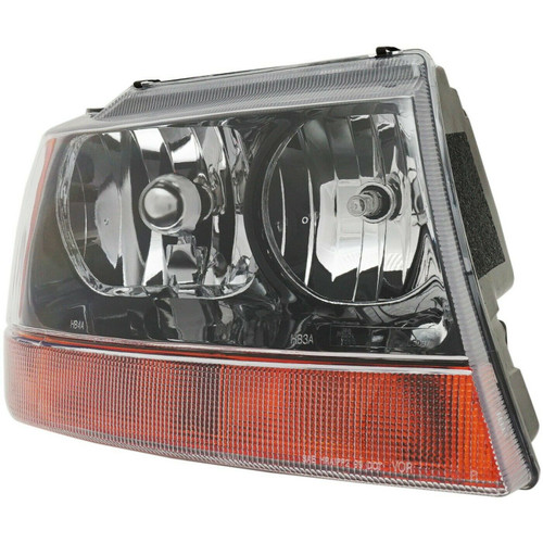 HEAD LAMP RH YELLOW HQ REPLACEMENT FOR JEEP GRAND CHEROKEE 2002 PARTSLINK NUMBER  CH2503121