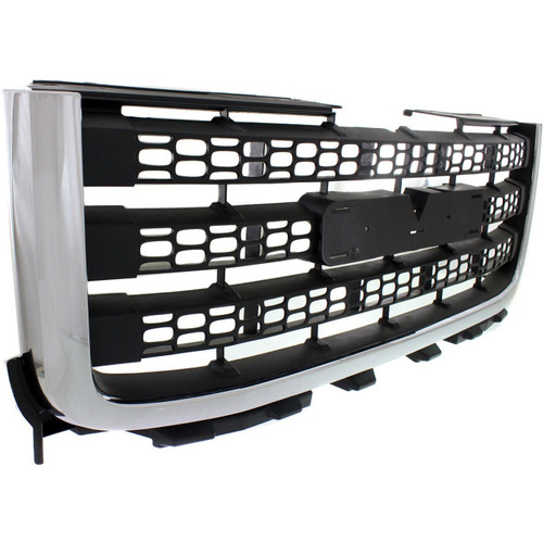 GRILLE MATTE-DK GRAY W/CHROME MLDG 2500/3500    REPLACEMENT FOR GMC PICKUP GMC SIERRA 2500-3500 2013 PARTSLINK NUMBER  GM1200633