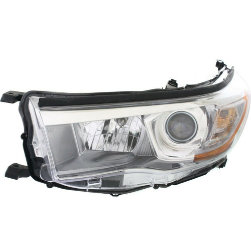HEAD LAMP LH W/SMOKED CHROME BEZEL CAPA  REPLACEMENT FOR TOYOTA HIGHLANDER 2015 PARTSLINK NUMBER  TO2502225C