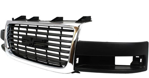 GRILLE FR COMPOSITE LIGHT STYLE CHROME/BLACK   REPLACEMENT FOR GMC VAN GMC SAVANA 2013 PARTSLINK NUMBER  GM1200532