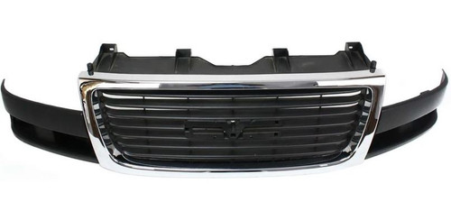 GRILLE FR COMPOSITE LIGHT STYLE CHROME/BLACK   REPLACEMENT FOR GMC VAN GMC SAVANA 2013 PARTSLINK NUMBER  GM1200532