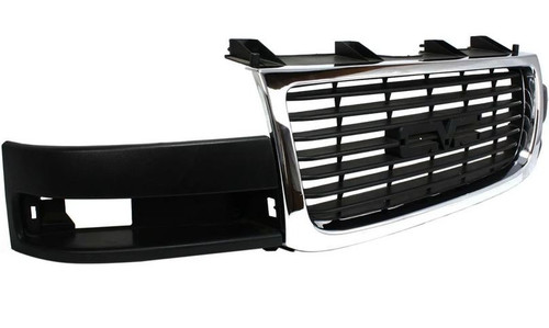 GRILLE FR COMPOSITE LIGHT STYLE CHROME/BLACK   REPLACEMENT FOR GMC VAN GMC SAVANA 2013 PARTSLINK NUMBER  GM1200532