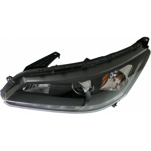 HEAD LAMP LH HALOGEN W/LED DRL 3.5L EX-L MODELS CAPA   REPLACEMENT FOR HONDA ACCORD SEDAN 2013 PARTSLINK NUMBER   HO2502156C