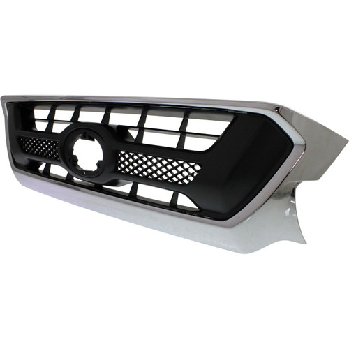 GRILLE MATTE-DARK GRAY W/CHROME MLDG SR5  REPLACEMENT FOR TOYOTA TACOMA PICKUP 4WD 2015 PARTSLINK NUMBER  	TO1200351