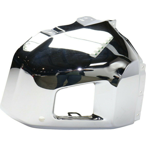 BUMPER END FR LH W/SENSOR HOLE CHROME  REPLACEMENT FOR TOYOTA TUNDRA 4WD 2015 PARTSLINK NUMBER  TO1004185