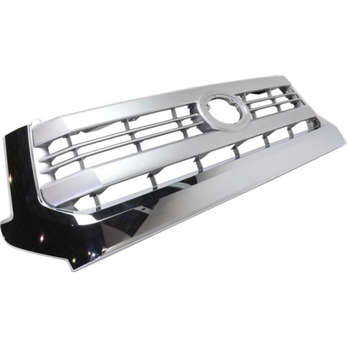 GRILLE PAINTED SILVER-GRAY W/CHROME MOULDING 1794 EDITION REPLACEMENT FOR TOYOTA TUNDRA 4WD 2015 PARTSLINK NUMBER TO1200376 GRILLE PAINTED SILVER-GRAY W/CHROME MOULDING 1794 EDITION REPLACEMENT FOR TOYOTA TUNDRA 4WD 2015 PARTSLINK NUMBER TO1200376