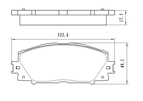 BRAKE PADS SET FR CERAMIC  REPLACEMENT FOR TOYOTA YARIS HATCHBACK 2015 PARTSLINK NUMBER  D1184