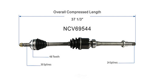 C V AXLE RH V6 80-6173 REPLACEMENT FOR TOYOTA SIENNA 2002 PARTSLINK NUMBER NCV69544 C V AXLE RH V6 80-6173 REPLACEMENT FOR TOYOTA SIENNA 2002 PARTSLINK NUMBER NCV69544