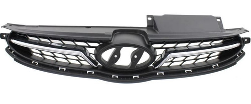 GRILLE CHROME/BLACK REPLACEMENT FOR HYUNDAI ELANTRA SEDAN 2013 PARTSLINK NUMBER HY1200160 GRILLE CHROME/BLACK REPLACEMENT FOR HYUNDAI ELANTRA SEDAN 2013 PARTSLINK NUMBER HY1200160