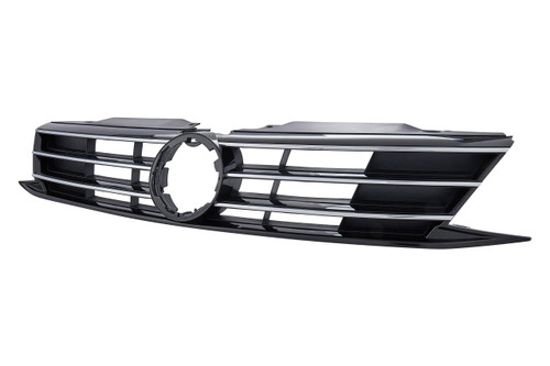 GRILLE BLACK W/CHROME MOULDING EXCLUDE GLI W/O COLLISION WARNING SDN SAME AS VW1200168  REPLACEMENT FOR VOLKSWAGEN JETTA (TYPE 6) 2015 PARTSLINK NUMBER  VW1200165