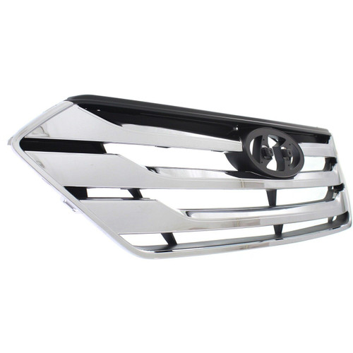 GRILLE CHROME/BLACK SPORT    REPLACEMENT FOR HYUNDAI SANTA FE SPORT 2013 PARTSLINK NUMBER  HY1200163