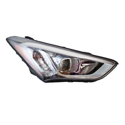 HEAD LAMP RH HID BLACK BEZEL CAPA    REPLACEMENT FOR HYUNDAI SANTA FE SPORT 2013 PARTSLINK NUMBER  HY2503179C