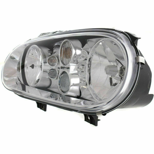 HEAD LAMP LH W/FOG (CHROME BEZEL) HQ REPLACEMENT FOR  VOLKSWAGEN CABRIO 2002 PARTSLINK NUMBER  VW2502114