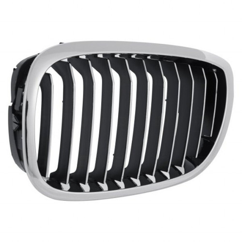 GRILLE LH CHROME/BLACK [11 BLACK VERTICAL BARS WITH CHROME FACE SURROUNDED BY CHROME FRAME] REPLACEMENT FOR BMW 3 SERIES COUPE 2003 PARTSLINK NUMBER  BM1200156