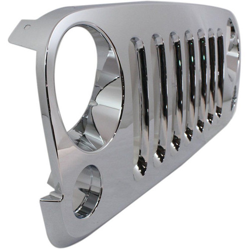 GRILLE ALL CHROME  REPLACEMENT FOR JEEP WRANGLER 2013 PARTSLINK NUMBER CH1200328