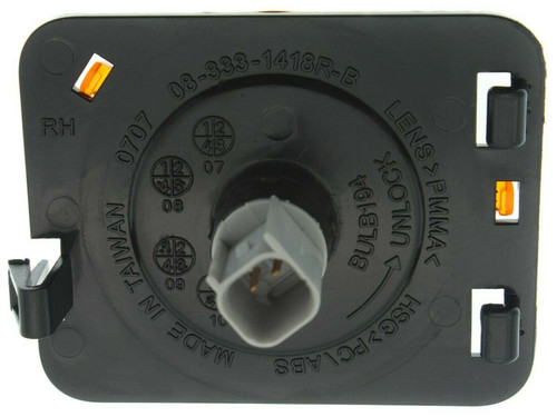 SIDE MARKER LAMP RH (IN THE FENDER) CAPA  REPLACEMENT FOR JEEP WRANGLER 2013 PARTSLINK NUMBER CH2551127C