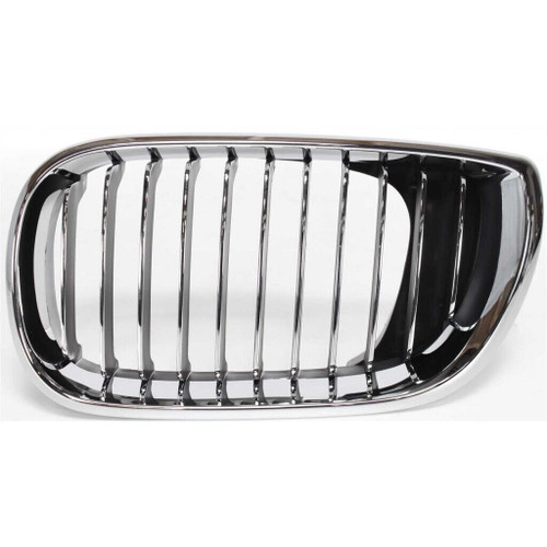GRILLE LH CHROME.BLACK REPLACEMENT FOR BMW 3 SERIES SEDAN EXCULDE 330E AND 340I 2003 PARTSLINK NUMBER  BM1200128