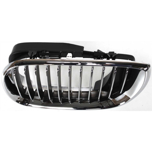 GRILLE LH CHROME.BLACK REPLACEMENT FOR BMW 3 SERIES SEDAN EXCULDE 330E AND 340I 2003 PARTSLINK NUMBER  BM1200128