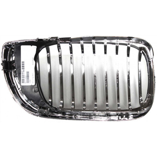 GRILLE LH CHROME.BLACK REPLACEMENT FOR BMW 3 SERIES SEDAN EXCULDE 330E AND 340I 2003 PARTSLINK NUMBER  BM1200128