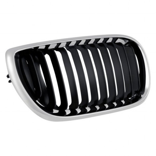 GRILLE RH CHROME/BLACK REPLACEMENT FOR BMW 3 SERIES SEDAN EXCULDE 330E AND 340I 2003 PARTSLINK NUMBER  BM1200127