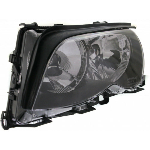 HEAD LAMP LH HALOGEN BLACK HQ REPLACEMENT FOR BMW 3 SERIES SEDAN EXCULDE 330E AND 340I 2003 PARTSLINK NUMBER  BM2502122