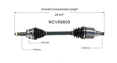 C V AXLE LH AWD REPLACEMENT FOR TOYOTA SIENNA 2005 PARTSLINK NUMBER NCV69609 C V AXLE LH AWD REPLACEMENT FOR TOYOTA SIENNA 2005 PARTSLINK NUMBER NCV69609