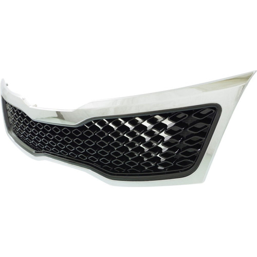 GRILLE WITH CHROME MOULDING FOR KOREA BUILT EX AND LX MODELS   REPLACEMENT FOR KIA OPTIMA 2013 PARTSLINK NUMBER  KI1200143