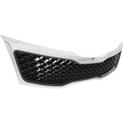 GRILLE WITH CHROME MOULDING FOR KOREA BUILT EX AND LX MODELS   REPLACEMENT FOR KIA OPTIMA 2013 PARTSLINK NUMBER  KI1200143
