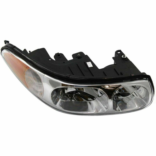 HEAD LAMP RH LTD MODEL W/FLUTED HIGH BEAM SURFACE W/MARKER HQ REPLACEMENT FOR BUICK LESABRE 2003 PARTSLINK NUMBER  GM2503210