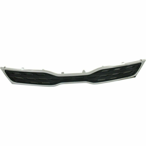 GRILLE UPPER CHROME/BLACK W/FOG LAMP HOLE TYPE REPLACEMENT FOR KIA RIO HATCHBACK 2013 PARTSLINK NUMBER KI1200152 GRILLE UPPER CHROME/BLACK W/FOG LAMP HOLE TYPE REPLACEMENT FOR KIA RIO HATCHBACK 2013 PARTSLINK NUMBER KI1200152