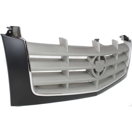 GRILLE CHROME/SILVER/BLACK REPLACEMENT FOR CADILLAC ESCALADE 2003 PARTSLINK NUMBER  GM1200509